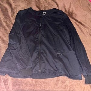 Two zip up scrub jackets